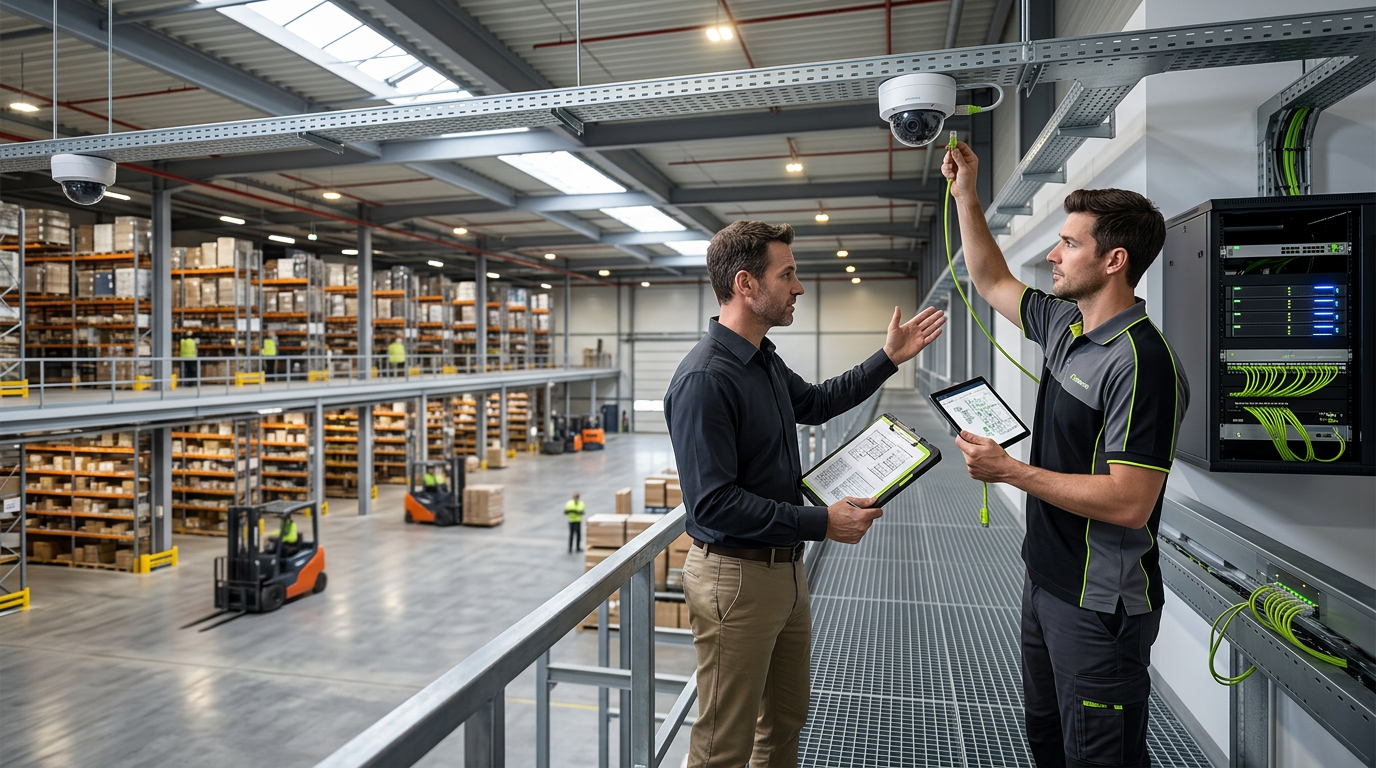Cost to Install PoE Security Cameras for a 50,000 Sq Ft Warehouse