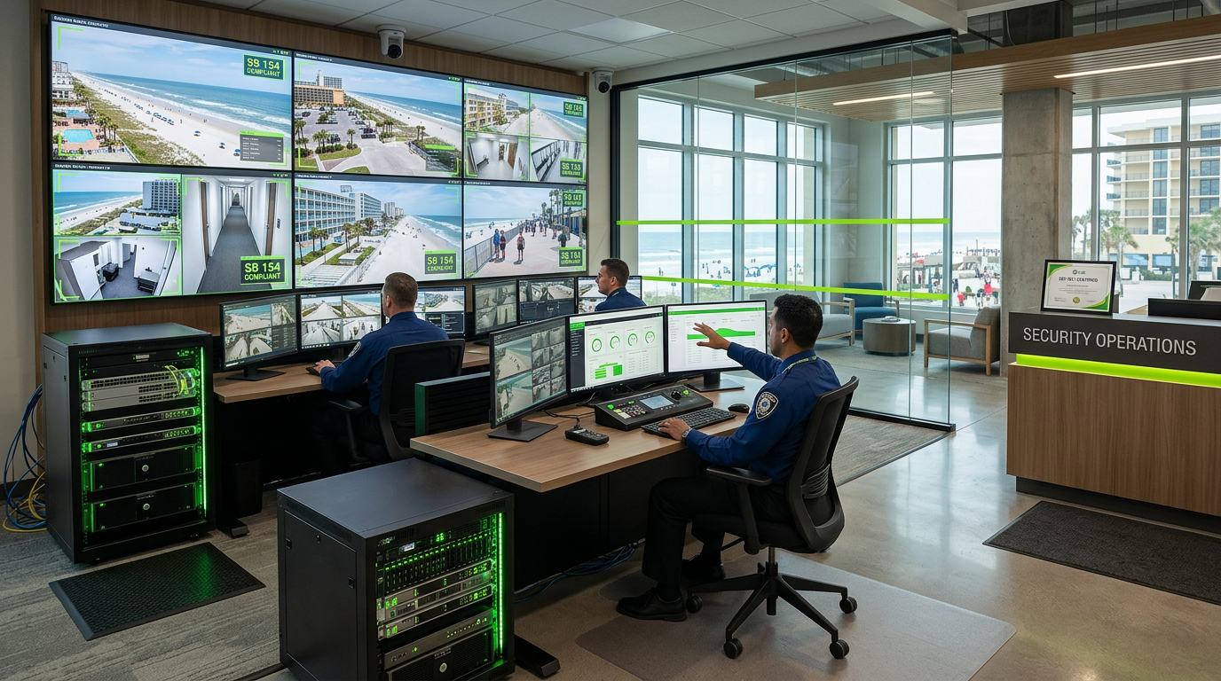 Daytona Beach Resort Security: 4K Tech & SB 154 Compliance