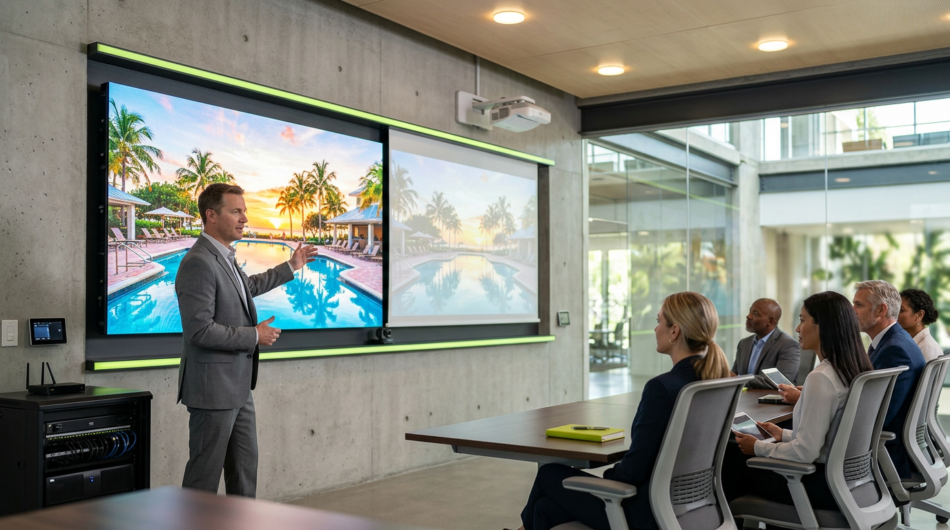 The Future of Florida Hospitality: 4K LED Walls vs. Projectors