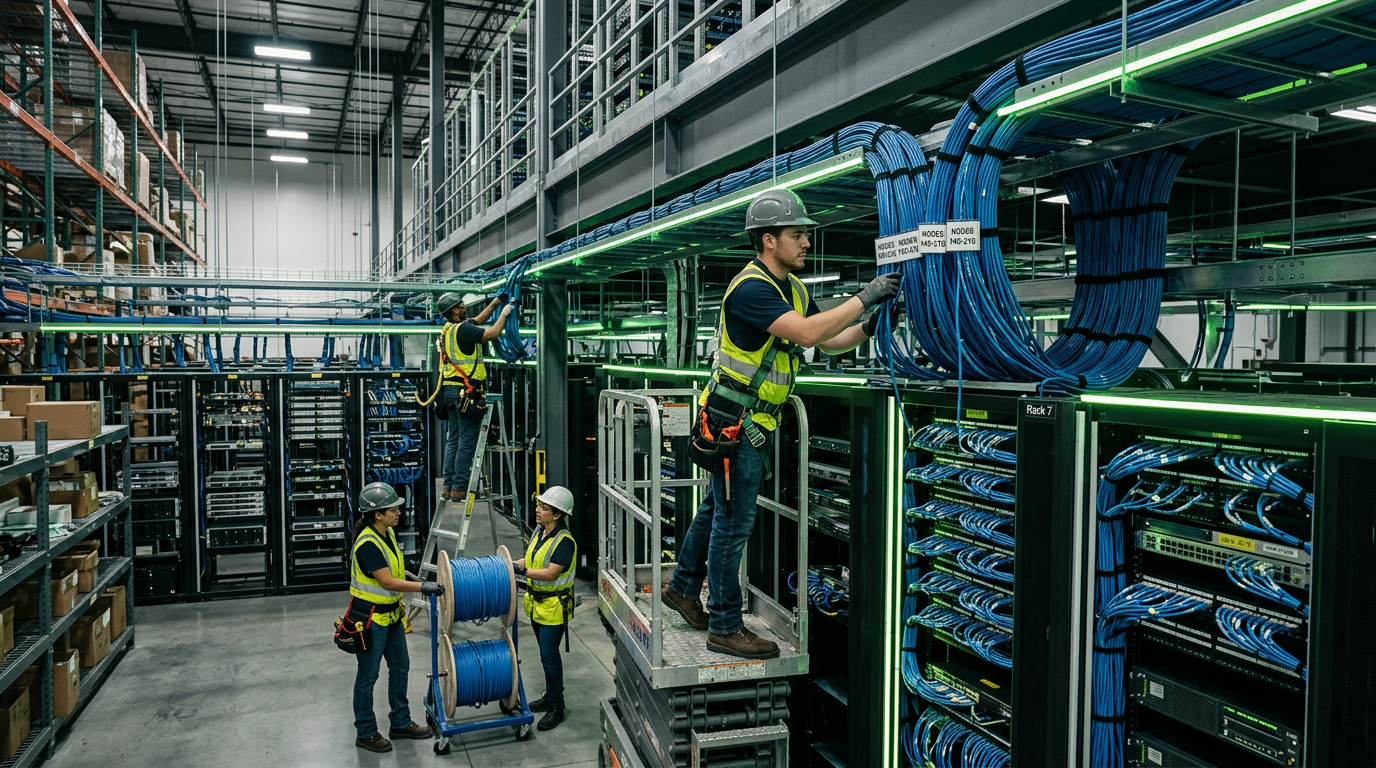 The Warehouse Overhaul: Navigating a 500-Node Cat6 Installation